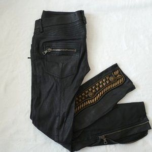 Balmain Leather Pant Lamb skin